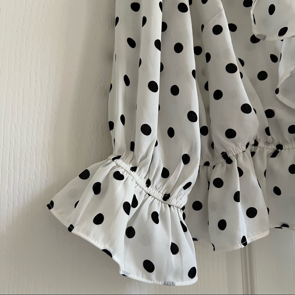Polka Dot Ruffled Top - Picture 2 of 6